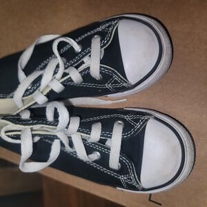 Kids Black and White Converse Sneakers